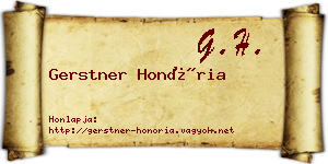 Gerstner Honória névjegykártya